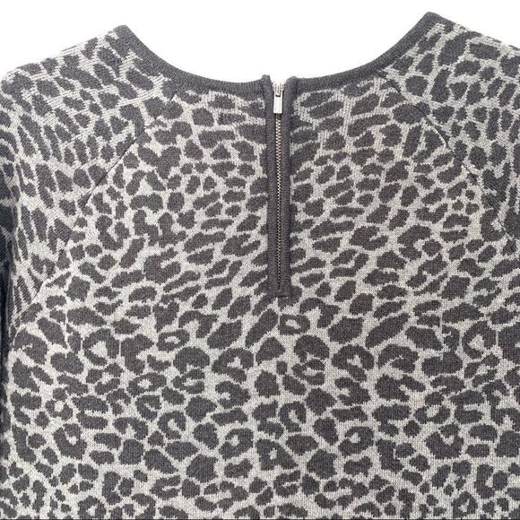 Calvin Klein NWT Leopard Print S/S Acrylic Stretchy Soft Sweater Dress - Picture 7 of 15